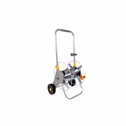 Hozelock Chariot métallique 60 m (sans tuyau), Chariot sur roues, Manuel, Fonctionnel, Gris, Aluminium, PVC, Autonome