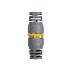 Hozelock Raccord réparateur de tuyau PRO 12,5 mm, Connecteur de tuyau, Femelle/Femelle, Laiton, PVC, Gris, Jaune