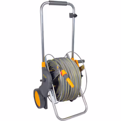 Hozelock Chariot métal équipé PLUS ø 19mm, Chariot sur roues, Manuel, Fonctionnel, Gris, Aluminium, PVC, Autonome