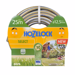 Hozelock Tuyau Select de 25 m (ø 12.5 mm), 25 m, Gris, Jaune, Tuyau seulement, PVC, 1,25 cm, France