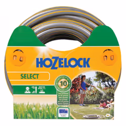 Hozelock Tuyau Select de 50 m (ø 15 mm), 50 m, Gris, Jaune, Tuyau seulement, PVC, 1,5 cm, France