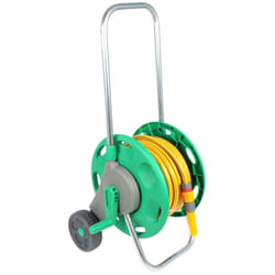 Hozelock 2489P9012 enrouleur de tuyau d'arrosoir de jardin Chariot sur roues Manuel Vert