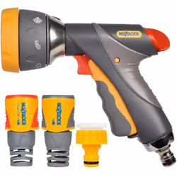 Kit de base de Pistolet d'arrosage Multi Spray Pro + raccords Plus Ø19mm Le kit Multi Spray Gun Pro contient le pistolet d’ar ...