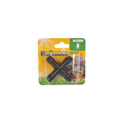 Connecteur en croix pour créer une double dérivation du tuyau 13mm (x2) - Hozelock