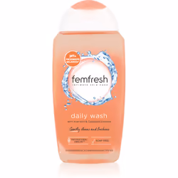 Le produit Femfresh Daily garantit un soin quotidien délicat et respectueux des parties intimes du corps.