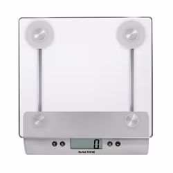 Salter 3003 SSSVDR08 escabeaux de cuisine Acier satin, Transparent Comptoir Carré Balance de ménage électronique