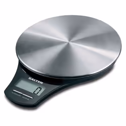 Salter 1035SSBKDR, Balance de ménage électronique, 5 kg, Noir, Argent, LCD, CR2032