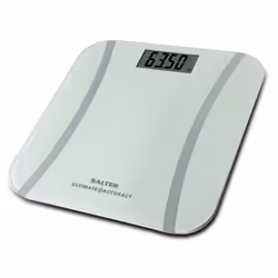 Salter 9073 WH3R, Pèse-personne électronique, 180 kg, 50 g, Gris, kg, lb, Carré