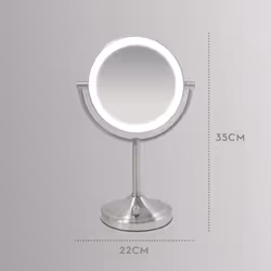 HoMedics MIR-8150-EU miroir de maquillage Autonome Rond Acier inoxydable