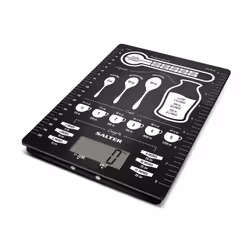 Salter 1171 CNDR, Balance de ménage électronique, 5 kg, 1 g, Noir, Verre, Comptoir