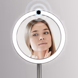 HoMedics Twist miroir de maquillage Autonome Rond Acier inoxydable