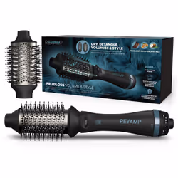 Revamp Progloss Volume & Style Hot Brush Style, Brosse soufflante à air chaud, À chaleur, Rotatif, Tous types de cheveux, Lon ...