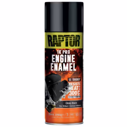 Peinture céramique moteur, noir brillant, 364ml Raptor Qualité professionnelle Idéale pour les blocs moteurs, les accessoires ...