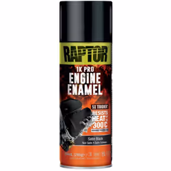 Peinture céramique moteur, noir satiné, 364ml Raptor Qualité professionnelle Idéale pour les blocs moteurs, les accessoires d ...