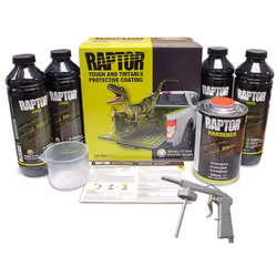 Description générale Le kit de Raptor teintable comprend 4 bouteilles de revêtement, un durcisseur et un pistolet d'applicati ...
