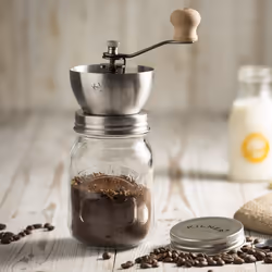 Kilner 65025785 appareil à moudre le café Acier inoxydable, Transparent
