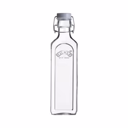 Kilner New Clip Top Bottle 0.6 Lt, Bouteille, 0,6 L, Transparent, Verre, Carré, Couvercle basculant