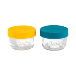 Kilner 65025024 boîte hermétique alimentaire Rond Régler 0,125 L Bleu, Transparent, Jaune 2 pièce(s)