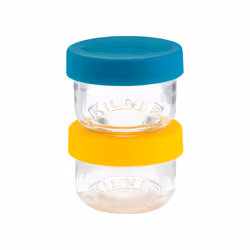 Kilner 65025024 boîte hermétique alimentaire Rond Régler 0,125 L Bleu, Transparent, Jaune 2 pièce(s)