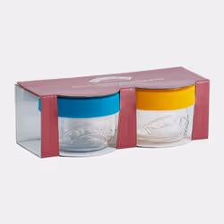 Kilner 65025024 boîte hermétique alimentaire Rond Régler 0,125 L Bleu, Transparent, Jaune 2 pièce(s)