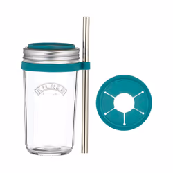 Kilner 65025036, Régler, Rond, 0,5 L, Transparent, Turquoise, Verre, 110 mm