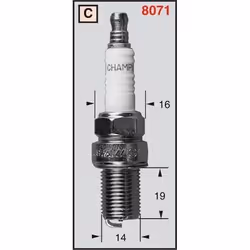 PRISE DE spark CHAMPION RC8DMC OE026