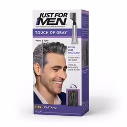 Just For Men Touch Of Grey, Marron, T-45, Hommes, 40 g, Tube, Ammoniac