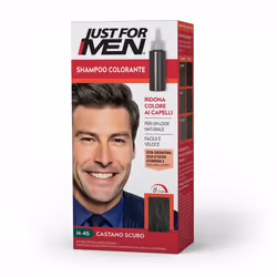 Just For Men Shampoo-in Color, Marron, H-45, Hommes, Tous types de cheveux, Bouteille, vitamin E