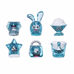 Hasbro Hanazuki - Pack 5 Trésors + 1 Mini Hemka Turquoise, 6 an(s), Turquoise, Multicolore, Plastique
