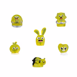 Hasbro Hanazuki - Pack 5 Trésors + 1 Mini Hemka Jaune, 6 an(s), Jaune, Multicolore, Plastique