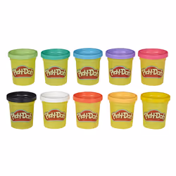 Play-Doh 10 pots de pâte à modeler colorée, 2 an(s)