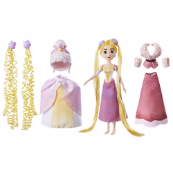 Hasbro Disney Princesse Raiponce - Raiponce Et Coiffures, 3 an(s), Fille, Rose, Multicolore