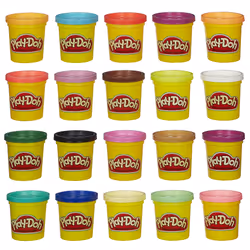 Play-Doh 20 Pots De Pate A Modeler - Super Couleurs - 84 G Chacun