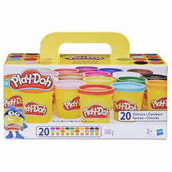 Play-Doh 20 Pots De Pate A Modeler - Super Couleurs - 84 G Chacun