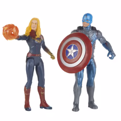Hasbro Avengers 6In Team Pack Cap And Captain Marvel, Figurine à collectionner, Film et série TV, 400 g