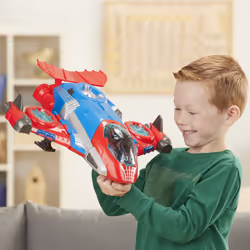 Hasbro Marvel Spider-Man Playskool Super Hero Adventures – Jet Qg Spider-Man Et Figurine 12,5 cm