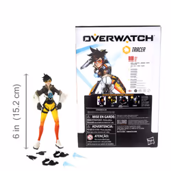 Hasbro Overwatch Ultimates Series - Figurine Articulée De Collection Tracer De 15 Cm Avec Accessoires, Personnages De Jeu Vidéo De Blizzard