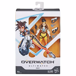 Hasbro Overwatch Ultimates Series - Figurine Articulée De Collection Tracer De 15 Cm Avec Accessoires, Personnages De Jeu Vidéo De Blizzard