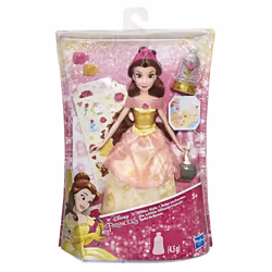 Hasbro Disney Princesses La Belle Et La Bête - Belle Robe Enchantée Et Paillettes - 30 Cm