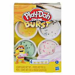 Play-Doh – 4 Pots De Pate A Modeler - Explosion De Couleurs - 56 G Chacun