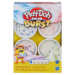 Play-Doh – 4 Pots De Pate A Modeler - Explosion De Couleurs - 56 G Chacun