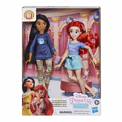 Hasbro Disney Princesses - Poupees Tendances Comfy Squad Ariel Et Pocahontas - 30 Cm