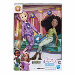 Hasbro Disney Princesses - Poupees Tendances Comfy Squad Raiponce Et Tiana - 30 Cm