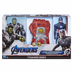 Marvel Avengers: Endgame Gant électronique et figurines 30 cm Hulk et Captain America, 5 an(s), Multicolore