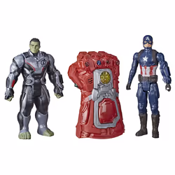 Marvel Avengers: Endgame Gant électronique et figurines 30 cm Hulk et Captain America
