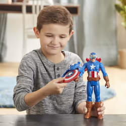 Marvel Avengers – Figurine Captain America Titan Hero Blast Gear - 30 cm - Vue supplémentaire 4