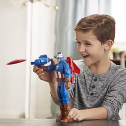 Marvel Avengers – Figurine Captain America Titan Hero Blast Gear - 30 cm - Vue supplémentaire 5