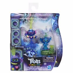 Hasbro Les Trolls 2 Tournée Mondiale De Dreamworks - Récif Techno - Figurines De L'Enfant Sirène Avec Tête Dodelinante Et Trollex