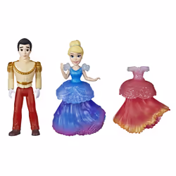 Hasbro Disney Princesses - Mini Poupees Royal Clips Cendrillon Et Son Prince - 8 Cm, 3 an(s), Fille, 80 g