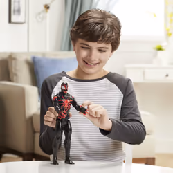 Marvel Spider-Man Maximum Venom, Figurine Titan Blast Gear Miles Morales, 30cm
